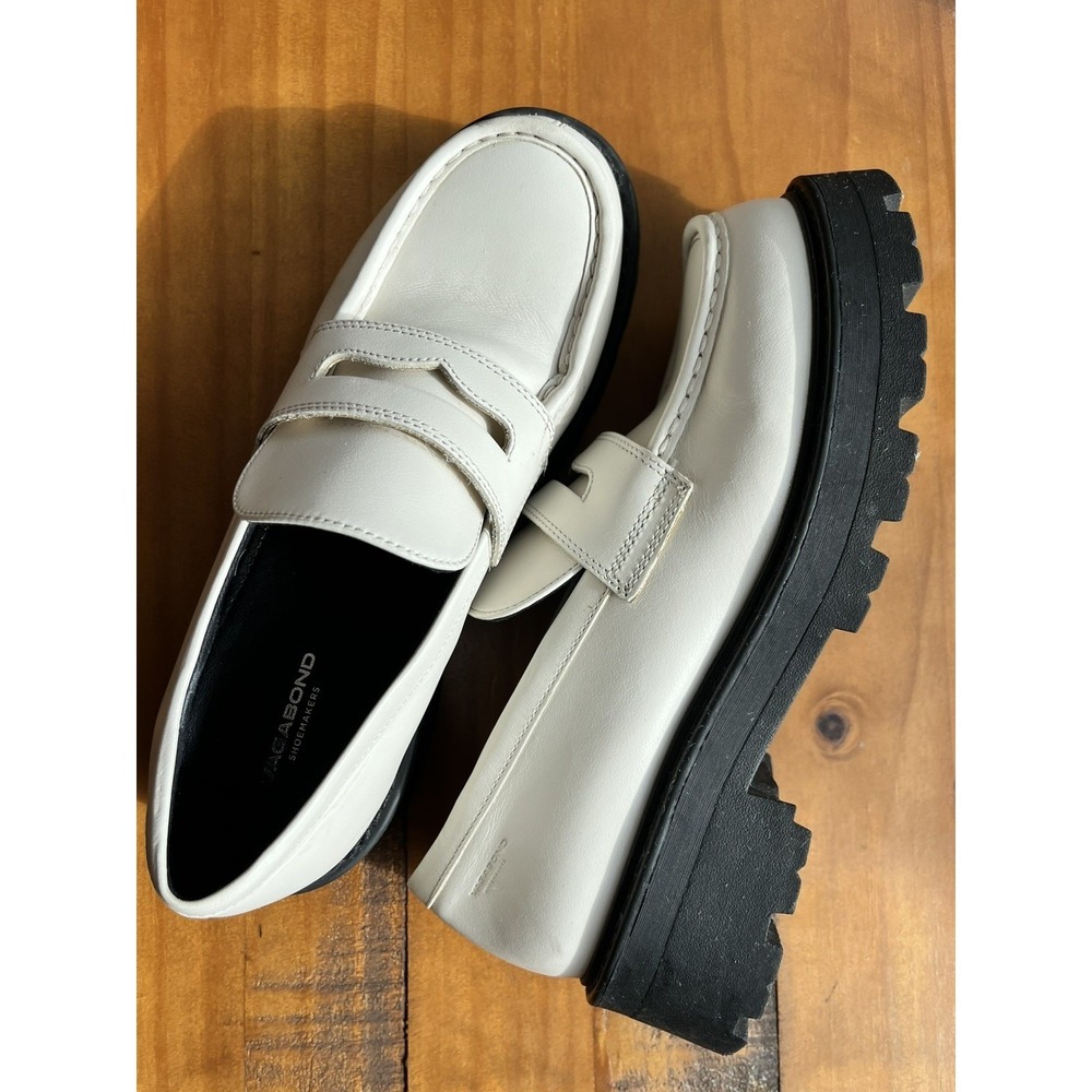Vagabond Cosmo 2.0 Chunky Platform Loafers White‎ Leather 9 EU39 Officecore - Picture 7 of 9